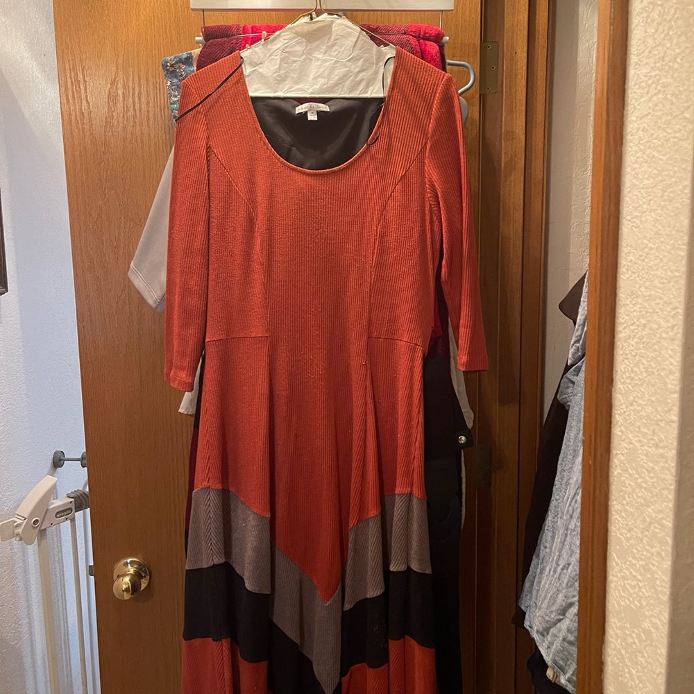 Fall dress with belt